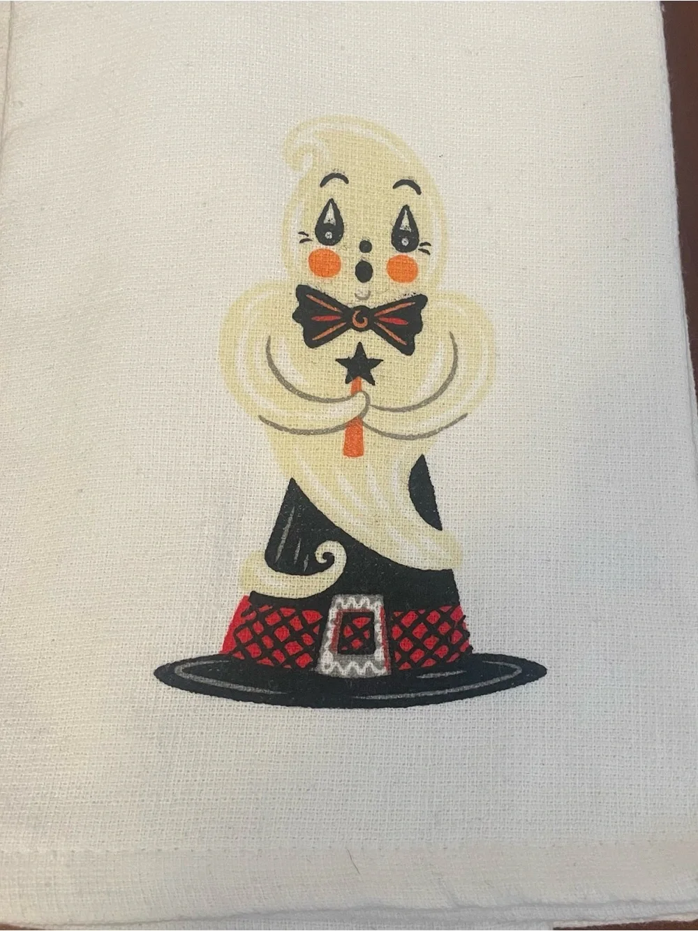 NWT JOHANNA PARKER SET 2 GHOST TOWELS Hand Tea Kitchen Halloween Fall Witch Hat